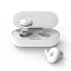 Wireless Bluetooth Earbuds – HD Stereo Sound, IPX5 Waterproof, Noise Cancelling Mic, USB-C Charging Case & Up to 15 Hours Total Playtime for Music, Calls, Workouts & Travel | White