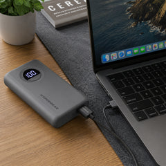 Power Pack Pro 10000mAh Power Bank – 20W USB-C PD Fast Charging Portable Charger with Digital Display, 22.5W Output & Dual Device Charging for iPhone, Samsung, Pixel & More | Gray