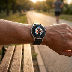 Smartwatch Fitness Tracker with 1.4" AMOLED Display – Heart Rate, SpO2, Sleep Monitoring, Bluetooth Calling, 120+ Sports Modes & 3 Interchangeable Bands for iPhone & Android