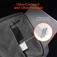45W GaN USB-C Wall Charger with 6ft USB-C Cable – Dual USB-C PD PPS & USB-A Fast Charging Adapter – 3-Port Charger for iPhone, Samsung, iPad, MacBook Air & More