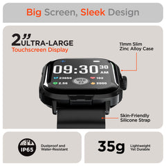 Smartwatch Fitness Tracker with 2.0" HD Display – Bluetooth Calling, Heart Rate, SpO2, Sleep Monitoring, 100+ Sports Modes & Activity Tracker for iPhone & Android