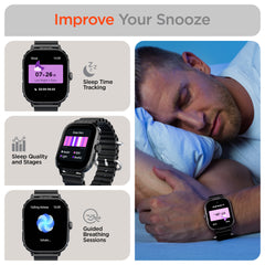 Smartwatch Fitness Tracker with 2.0" HD Display – Bluetooth Calling, Heart Rate, SpO2, Sleep Monitoring, 100+ Sports Modes & Activity Tracker for iPhone & Android