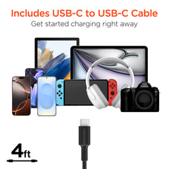 77W Quad-Port Fast Car Charger with 4ft USB-C Cable – Dual 30W USB-C PD PPS & Dual USB-A Ports – 4 Device Fast Charging Adapter for iPhone, Samsung, Android, Tablets & Laptops