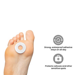24-Pack Corn Cushions for Feet – Self-Adhesive Foam Corn Pads for Toe & Foot Pressure Relief, Comfortable Protective Cushions for Friction & Everyday Foot Comfort