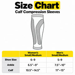 Calf Compression Sleeves, 20-30 mmHg Lower-Leg Support, Green, 1 Pair, One Size