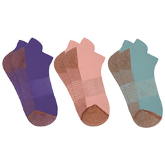 3-Pairs: Copper-Infused Compression Ankle Socks – High Performance, Odor Control & Swelling Relief | Workout, Travel, Work, Everyday Fit