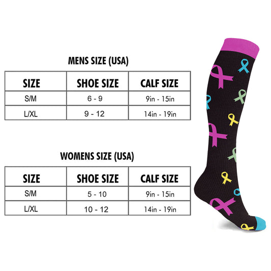 Hearts & Ribbons Compression Socks (3-Pairs)