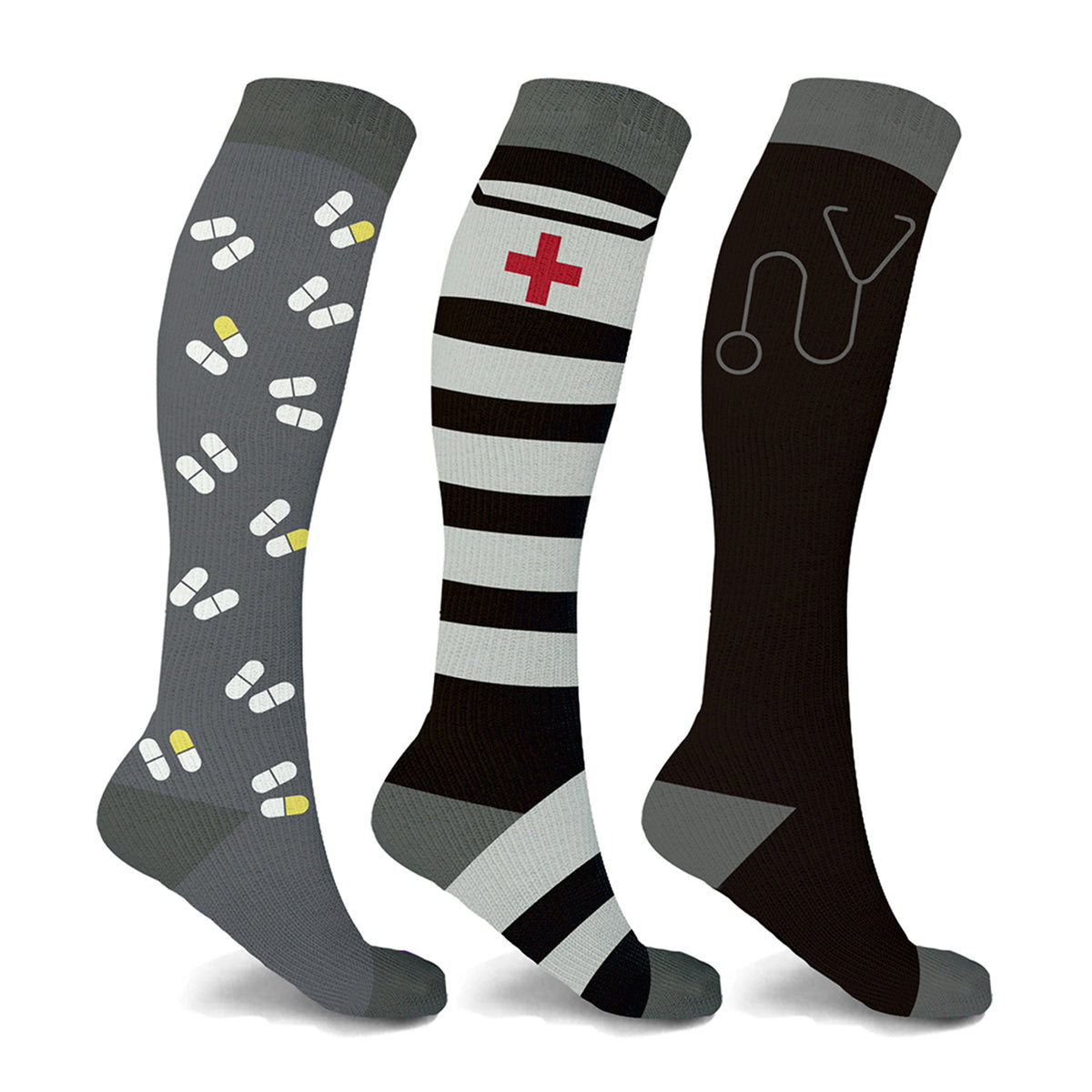 Medicine 101 Compression Socks (3-Pairs)