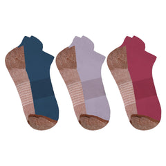 3-Pairs: Copper-Infused Compression Ankle Socks – High Performance, Odor Control & Swelling Relief | Workout, Travel, Work, Everyday Fit