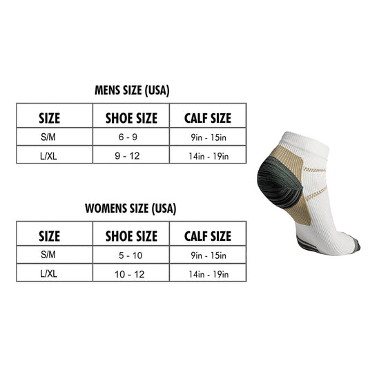 6-Pairs: High Energy Ankle Compression Socks