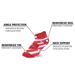 6-Pairs: Nurse Inspired Ankle-Length Compression Socks
