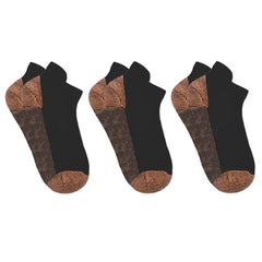 3-Pairs: Copper-Infused Compression Ankle Socks – High Performance, Odor Control & Swelling Relief | Workout, Travel, Work, Everyday Fit