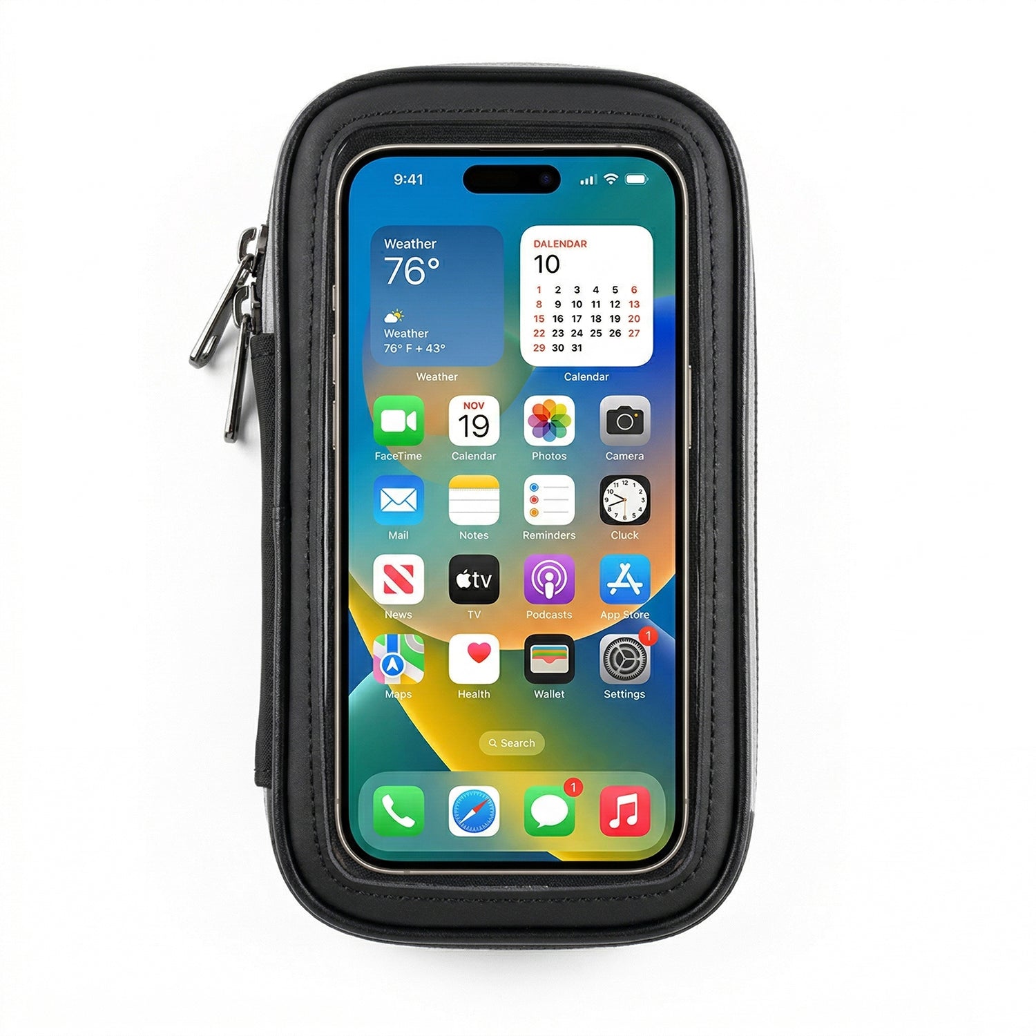 Bike Phone Mount with Weather-Resistant Case, 360-Degree Handlebar Holder