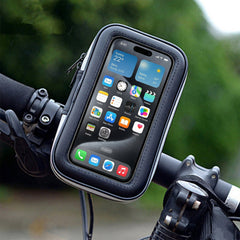 Bike Phone Mount with Weather-Resistant Case, 360-Degree Handlebar Holder