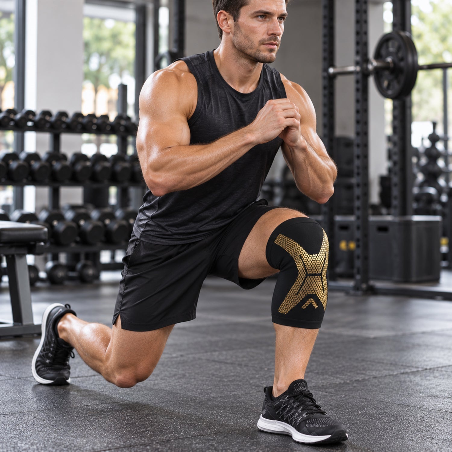 Knee Compression Sleeve, Pull-On Stretch Knee Support Brace for Everyday Movement