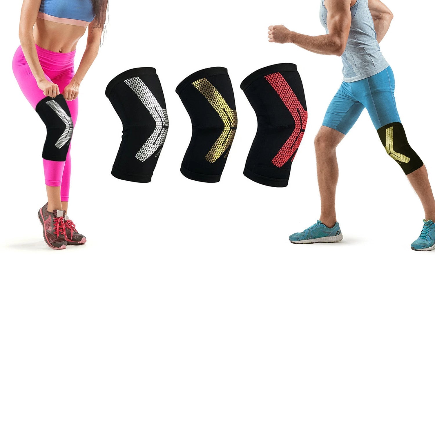 Knee Compression Sleeve, Pull-On Stretch Knee Support Brace for Everyday Movement