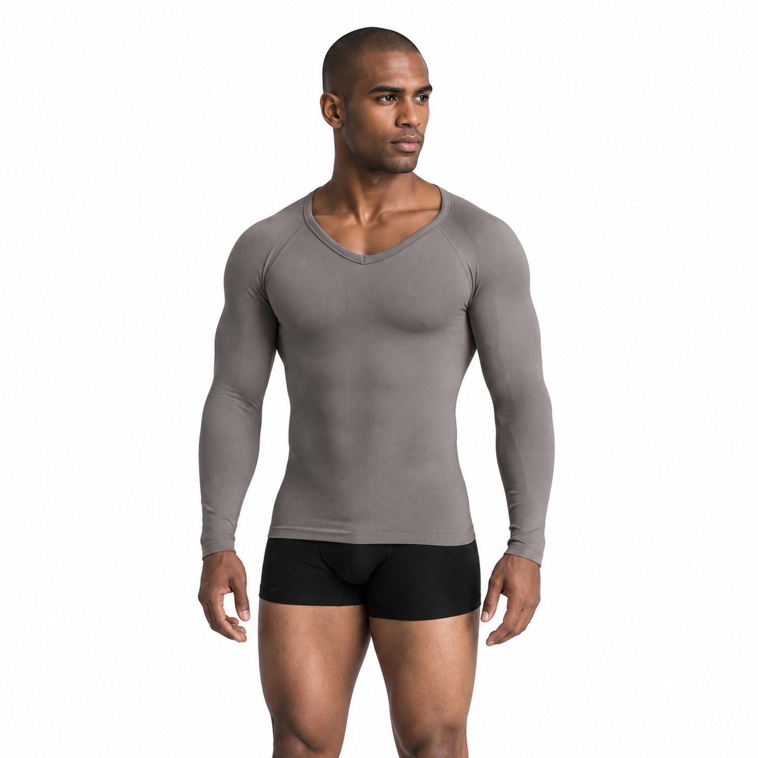 Men's Long-Sleeve Compression Shirt, Stretch Thermal Workout Base Layer