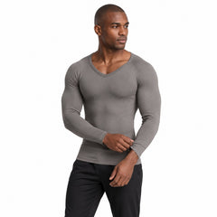 Men's Long-Sleeve Compression Shirt, Stretch Thermal Workout Base Layer