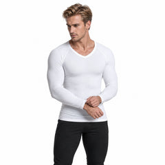 Men's Long-Sleeve Compression Shirt, Stretch Thermal Workout Base Layer