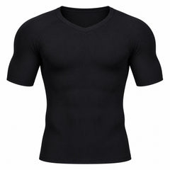 Men's Short-Sleeve Compression Shirt, Stretch Workout Base Layer, Small