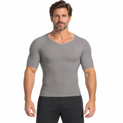 Men's Short-Sleeve Compression Shirt, Stretch Workout Base Layer, Small