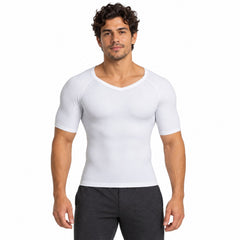 Men's Short-Sleeve Compression Shirt, Stretch Workout Base Layer, Small