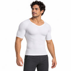 Men's Short-Sleeve Compression Shirt, Stretch Workout Base Layer, Small