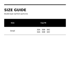 Double-Layer Front-Zip Sports Bra, Breathable Workout Support, Small