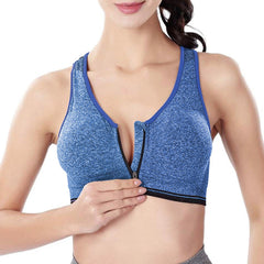 3-Pack Front-Zip Sports Bras, Workout Support with Hook-and-Eye Closure