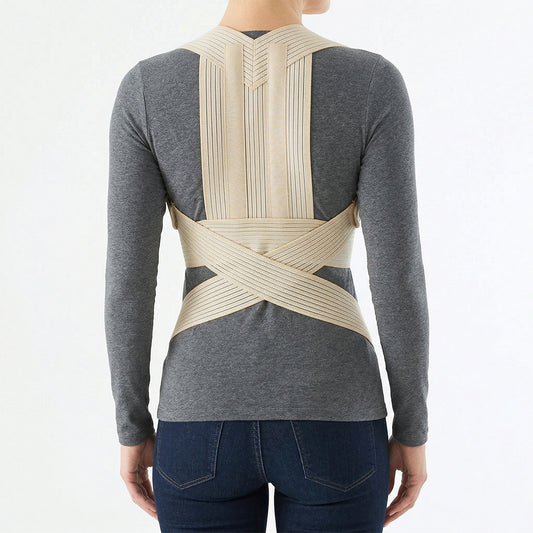 4-in-1 Posture Corrector Back Brace – Clavicle, Spine & Lower Back Support Brace for Men & Women – Adjustable Breathable Posture Trainer for Daily Wear