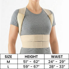 4-in-1 Adjustable Posture Corrector, Breathable Back & Shoulder Brace, Medium or Large