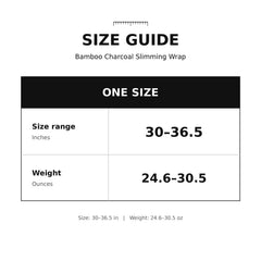 Bamboo Charcoal Waist Wrap, Breathable Stretch Body Support Band, One Size