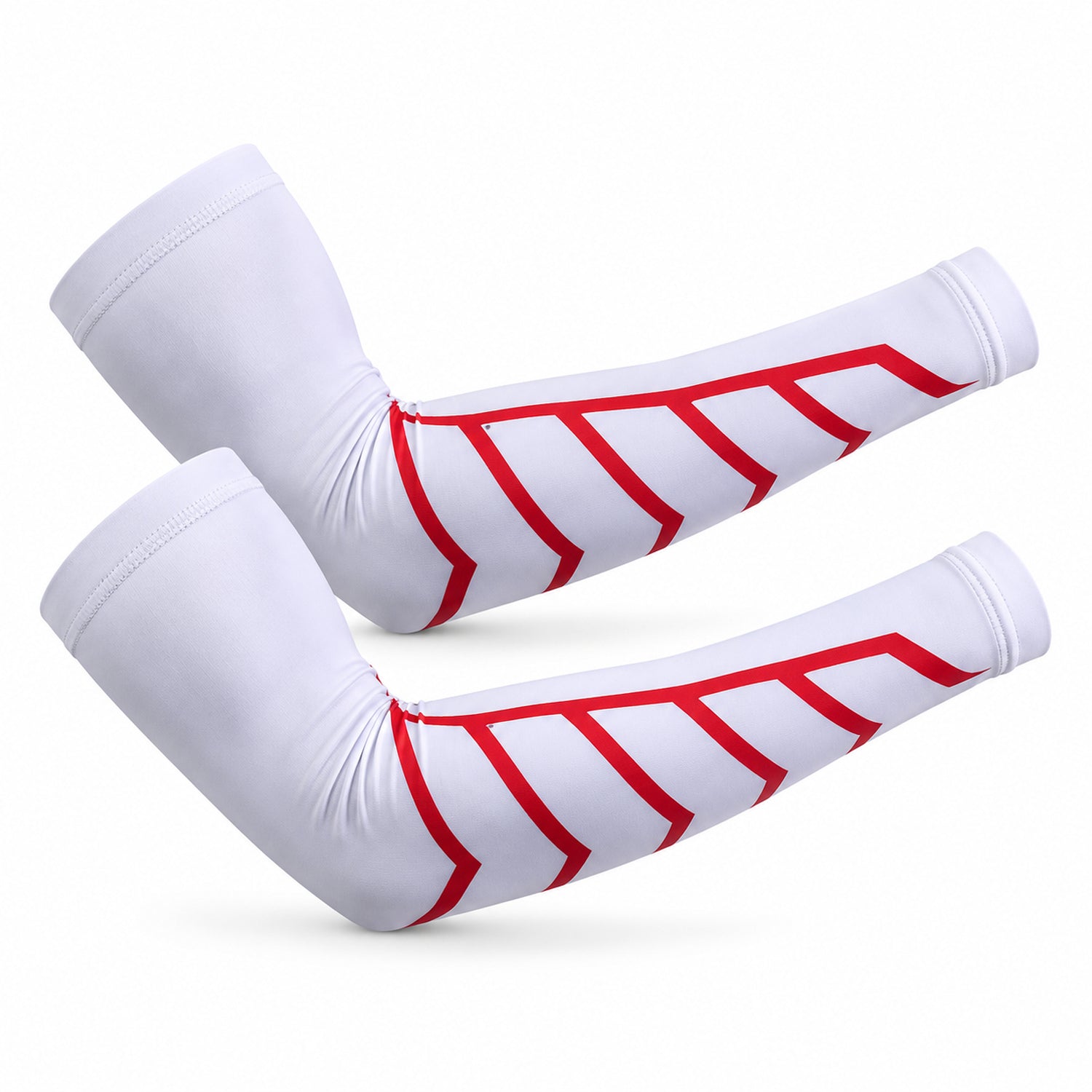 Arm Compression Sleeves, Soft Stretch Activewear Support, Black or White, 1 Pair