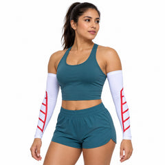 Arm Compression Sleeves, Soft Stretch Activewear Support, Black or White, 1 Pair