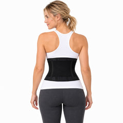 Women's Double Compression Waist Trainer Shapewear – Adjustable Tummy Control Waist Cincher with Back & Abdominal Support, Velcro Closure Body Shaper for Workouts & Everyday Wear, Black or Nude