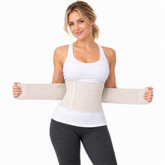 Women's Double Compression Waist Trainer Shapewear – Adjustable Tummy Control Waist Cincher with Back & Abdominal Support, Velcro Closure Body Shaper for Workouts & Everyday Wear, Black or Nude