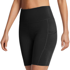 Women’s High Waisted Workout Shorts with Pockets – Quick Dry, Sweat-Wicking, 4-Way Stretch for Running, Yoga, Lifting, Chill Days & Athleisure Fits