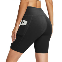 Women’s High Waisted Workout Shorts with Pockets – Quick Dry, Sweat-Wicking, 4-Way Stretch for Running, Yoga, Lifting, Chill Days & Athleisure Fits