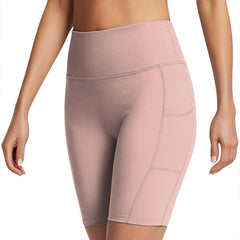 Women’s High Waisted Workout Shorts with Pockets – Quick Dry, Sweat-Wicking, 4-Way Stretch for Running, Yoga, Lifting, Chill Days & Athleisure Fits