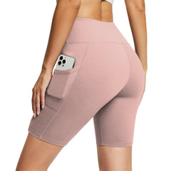 Women’s High Waisted Workout Shorts with Pockets – Quick Dry, Sweat-Wicking, 4-Way Stretch for Running, Yoga, Lifting, Chill Days & Athleisure Fits