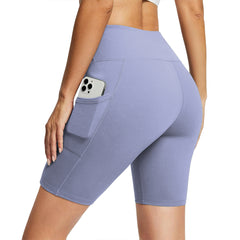 Women’s High Waisted Workout Shorts with Pockets – Quick Dry, Sweat-Wicking, 4-Way Stretch for Running, Yoga, Lifting, Chill Days & Athleisure Fits