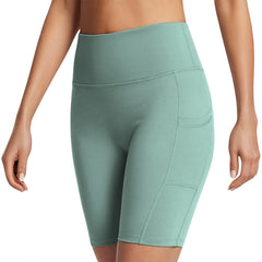 Women’s High Waisted Workout Shorts with Pockets – Quick Dry, Sweat-Wicking, 4-Way Stretch for Running, Yoga, Lifting, Chill Days & Athleisure Fits