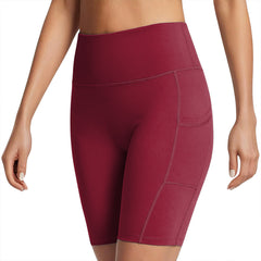 Women’s High Waisted Workout Shorts with Pockets – Quick Dry, Sweat-Wicking, 4-Way Stretch for Running, Yoga, Lifting, Chill Days & Athleisure Fits