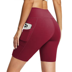 Women’s High Waisted Workout Shorts with Pockets – Quick Dry, Sweat-Wicking, 4-Way Stretch for Running, Yoga, Lifting, Chill Days & Athleisure Fits
