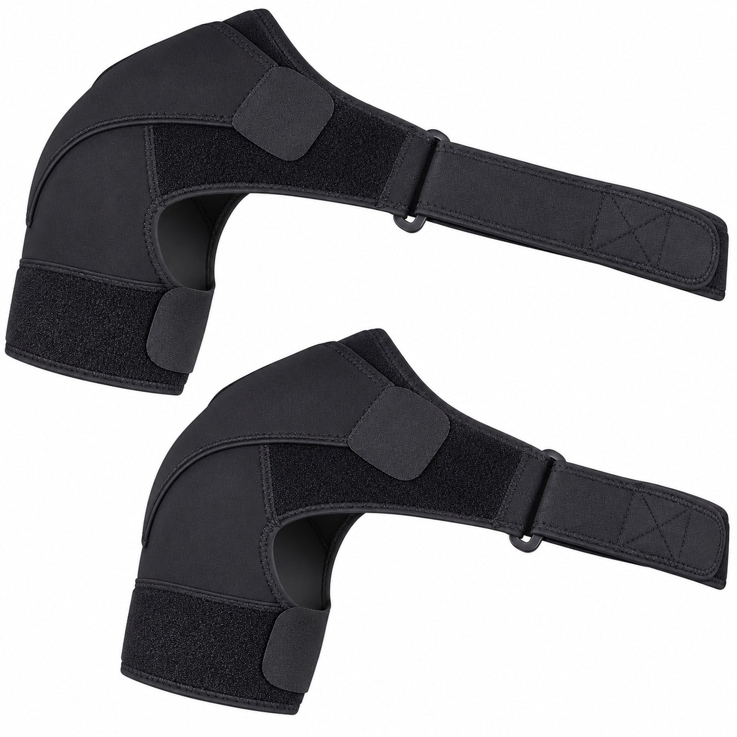 Adjustable Shoulder Support Brace, Left or Right Shoulder Wrap, 1 or 2 Pack