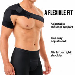 Adjustable Shoulder Support Brace, Left or Right Shoulder Wrap, 1 or 2 Pack