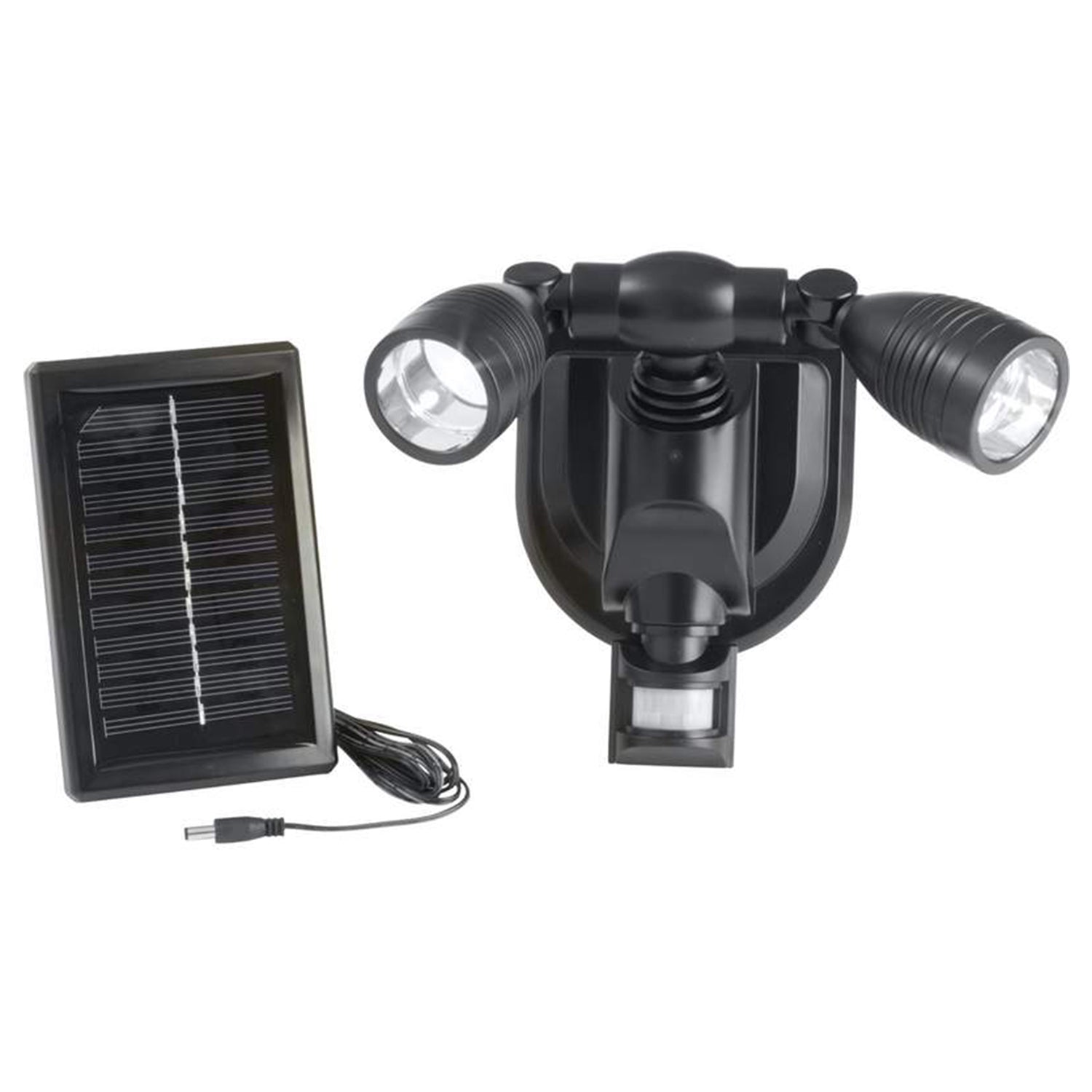 Solar Motion Sensor Outdoor Light, Dual Adjustable LED Heads & Sensor