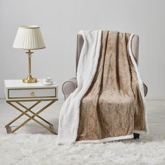 2-Pack Ultra Soft Embossed Sherpa Throw Blankets – 50 x 60 Inch Microplush Fleece Blankets, Lightweight Warm Decorative Throws for Couch, Sofa & Bed, Machine Washable All-Season Blankets
