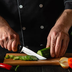 8-Piece: German Style Knife Set Cutting Board and Scissor