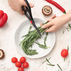 8-Piece: German Style Knife Set Cutting Board and Scissor